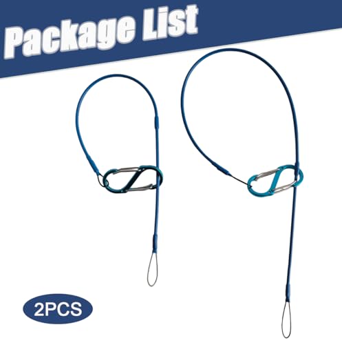 2PCS Pickle-Line, Pickleball Holder, S-Hook Pickleball Steel Cable Long + Short, Pickleball Storage Rope with Upgraded Dual-Opening Clip to Bag or Fence, Easy & Tidy Ball Keeper(Balls Not Included)