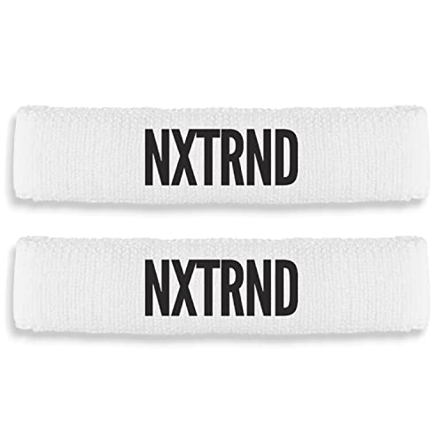 1 Pair Nxtrnd Bicep Bands, Sweat-Absorbent Arm Sweatbands, Football Accessory - color: White