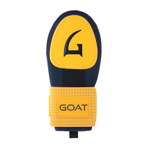 Baseball Sliding Mitt – Youth & Adult Protective Sliding Mitt – Ambidextrous Hand Guard for Baseball & Softball – Baserunning Safety Gear – Baseball Accessories - Multiple Color Options - color: Navy Blue & Yellow, size: Adult