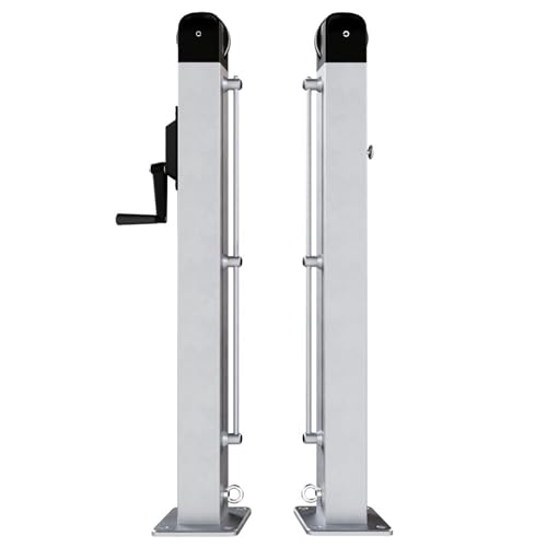 Dominator Surface Mount Pickleball System - Includes Two Heavy Duty Pickleball Posts with Net and Concrete Bolts - Aluminum, Rust Free, and Follows USAPA Standards