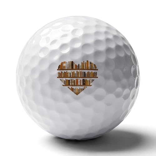 Vintage Book Shelf Art Practice Golf Balls Realistic Feel Long Lasting Limited Flight for Indoor Outdoor Training