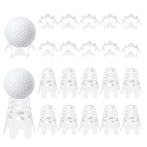 Plastic Golf Tees, Golf Simulator Tees for Home, Outdoor Indoor Golf Tees Simulator Practice Training, Golf Mat Tees for Winter Turf and Driving Range - color: White
