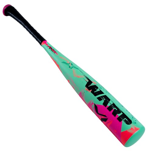 Axe | WARP | 1-Piece Composite | USA Tee Ball Baseball Bat | Drop -13 | 2-5/8" Barrel | Green/Pink