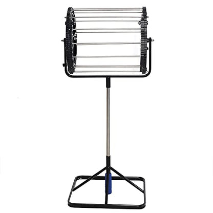 TFCFL Tennis Ball Picker 55 Balls Capacity,Tennis Ball Retriever Basket Roller Hopper, Automatic Rolling Ball Picker with Handle,Stainless Steel Tennis Ball Collector for Court Training Coaches Club