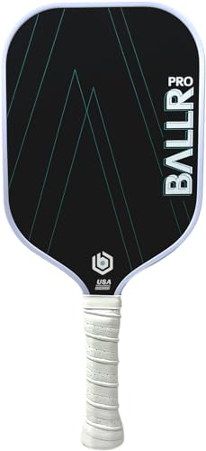 BALLR Pro Pickleball Paddle with T700 Carbon Fiber Surface for Increased Spin and Control - USAPA Approved