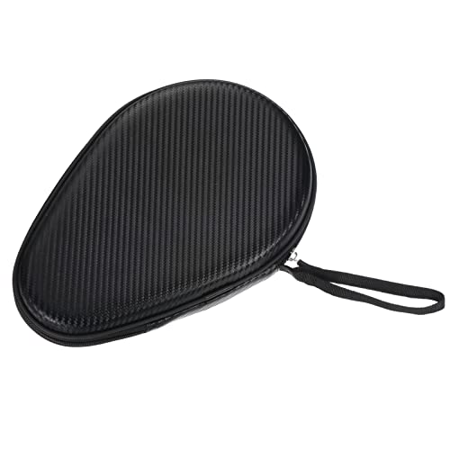 PATIKIL Table Tennis Racket Case Ping Pong Paddle Case Hard Cover Container Bag Gourd Shape, for Sports Accessories - color: Black