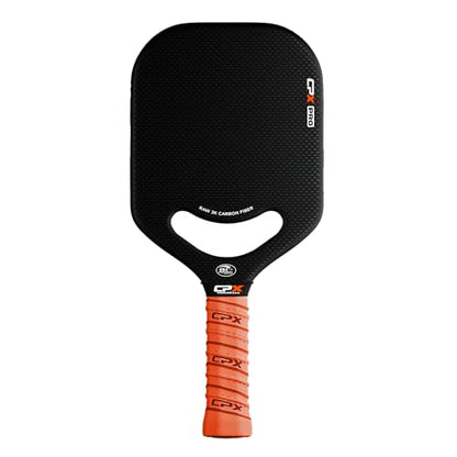 CPX Pro Carbon Fiber Pickleball Paddle - Professional Grade, Matte Finish, Honeycomb Core, Tennis Style Grip - Edgeless Paddle Designed in Chicago, USA - color: Black Pro