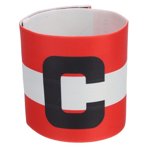 PATIKIL Soccer Captain Armband, Captain Arm Bands for Soccer Elastic Captain C Arm Bands Sports Captain Armbands for Youth Adult Football Team Training - color: Red/White