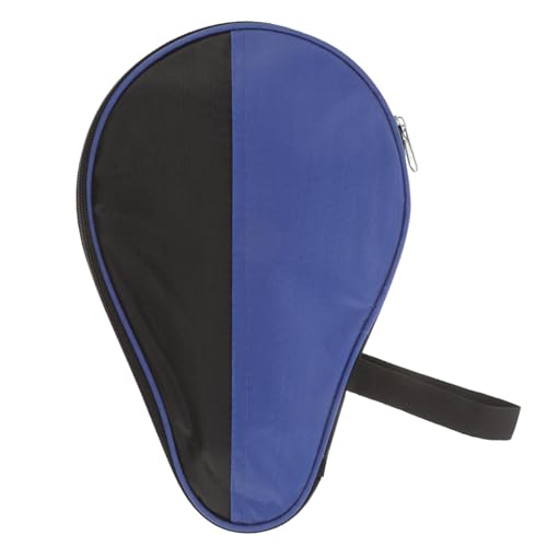 Lurrose Table Tennis Racket Case Paddle Storage Bag with Fixed Holder Blue Sturdy Protective Cover for Ping Pong Paddle Carrying and Travel