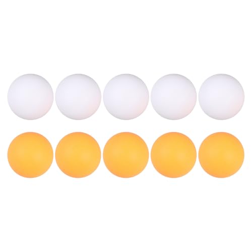 Table Tennis Balls Pong Balls Plastic Table Tennis Supplies 10pcs Yellow and White for Outdoor Home Sports Training