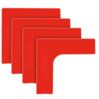 Aoneky Portable Pickleball Court Line Markers Kit, 4PCS PVC L-Shaped Boundary Markers for Outdoor Driveway Tennis Badminton Practice, Reusable Throw Down Court Lines