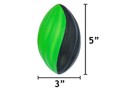 Blu Jay LMC Products Mini Football 3-Pack - 5” Spiral Foam Football Small Footballs for Kids - Mini Footballs 3-Pack - Soft, Easy Grip Toddler (Pink, Orange, Green)