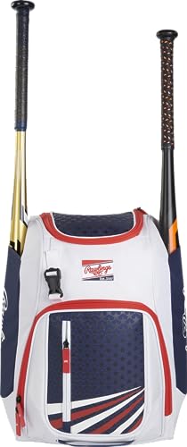 Rawlings | FRANCHISE Backpack Equipment Bag | Baseball/Softball | Rec/Travel | Multiple Styles - color: USA