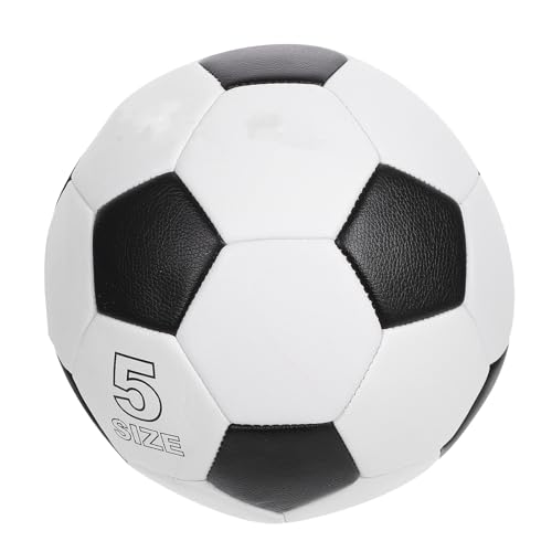 Size 5 Training Soccer Ball for Youth and Adults, Pu Leather Machine-Stitched Football, Wear-Resistant Outdoor Soccer Ball for Team Practice and Matches