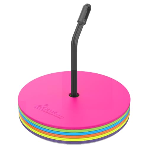 LEZER 9 Inch Flat Cones, Spot Markers, Soccer Cones, Field Court Markers, Sit Spots, Flat Discs, Soccer Training Equipment, Agility Practice, Football, Made in Taiwan - style: 9 inch with 12 pcs