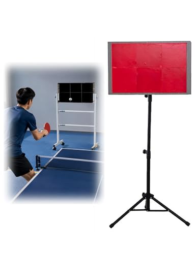 Table Tennis Rebound Board, Solo Practice Ping Pong Trainer with Adjustable Angles, Portable Desktop & Vertical Switchable Return Board for Home Office Gym Self-Study