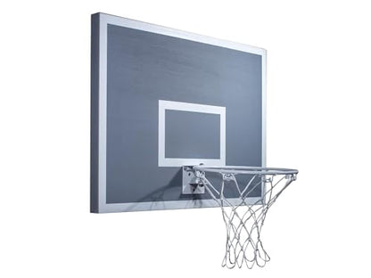 CALIKIWIPROS Mini Basketball Hoop Set Pro League Decorative Solid Wood Wall Mount, Includes 9’ Hoop & 5 mini Basketballs, Classic Look with Colors Matching Some pro Teams. - style: Grey White