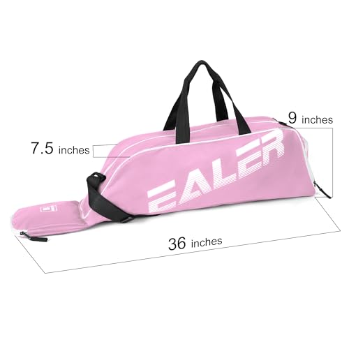 EALER Baseball Bat Tote Bag & T-ball, Softball Equipment Bag - Gear for Kids, Youth, and Adults Holds Bat, Helmet, Glove, Cleats, Shoes and More - color: Pink