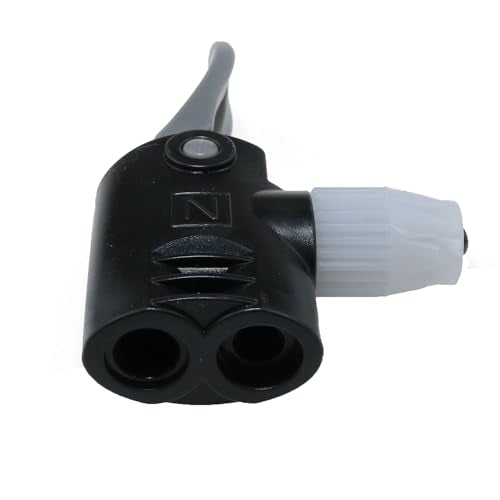 Black Dual Head Bike Pump Adapter Valve Quick Pump Fitting Replacement Nozzle Tire Valve Connector Valve Adapter 2PCS