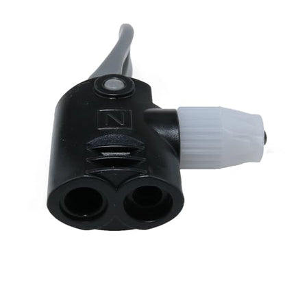 Black Dual Head Bike Pump Adapter Valve Quick Pump Fitting Replacement Nozzle Tire Valve Connector Valve Adapter 2PCS