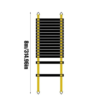 Sports Agility Ladder Set - Portable Speed Training Equipment, Carry Bag Durable Flat Rungs Adjustable Design for Quick Footwork Coordination Balance and Reaction Training for Athletes Soccer