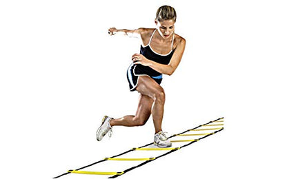 txmachine® Agility Ladders Speed Ladder Training Ladder for Soccer, Speed, Football Fitness Feet Training with Carry Bag - color: blue, size: 16.4ft/10 rungs