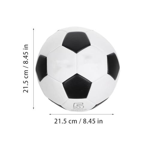 Toddmomy Size 5 Training Soccer Ball, Pu Machine Stitched, Outdoor Youth Football for Boys and Teens, Durable Practice Game Ball