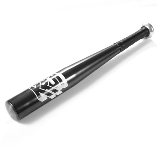KRUI Aluminum Baseball Bat, 18 Inch Self Defense Bat, Lightweight Bat for Tire Checker, Fish, Keeps in Home, Car, Backpack for Self Defense - color: Black