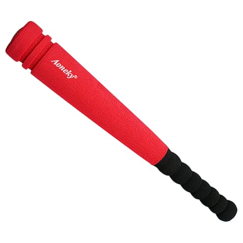 Aoneky 16.5 Inch Mini Foam Baseball Bat for Toddlers 1-3 Years Old, Soft Lightweight T-Ball Bat Toy for Kids, Indoor Outdoor Safe Play, Beginner First Bat, Red - color: Red