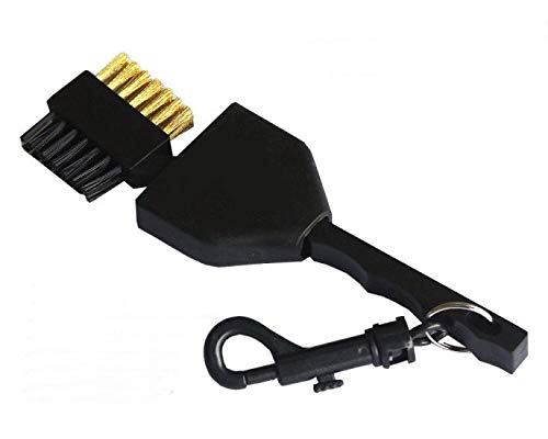 A99 Golf Dual-Sided Golf Club Brush Groove Cleaner – Retractable Cover with Clip, Golf Cleaning Tool for Irons & Woods
