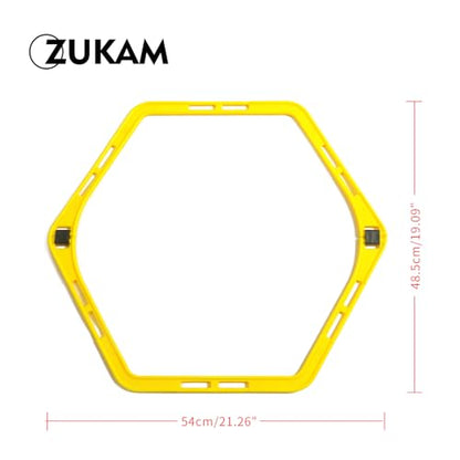 Hex Agility Rings for Speed Training & Agility Footwork Training Speed Hurdles Ladder - size: 12 RING