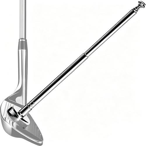 Golf Alignment Rods, Golf Alignment Stick Corrector Lie Angle Tool, Golf Swing Training Aids Aiming Stick - Golf Club Face Aim, Visualize and Align Your Golf Shot - color: 1-Silver