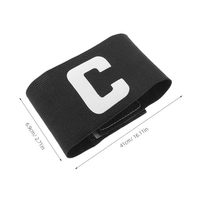 8pcs Black Adjustable Captain Bands Elastic Football Arm Band for Soccer Team Game, Anti-Drop Sports Leader Armband for Adult Youth Players