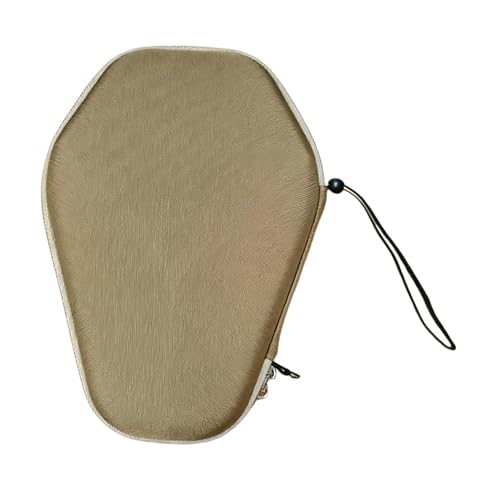 Menolana Table Tennis Racket Cover Portable Thoughtful Gift EVA Storage Bag Paddle Case for Travel Outdoor Indoor Training, light brown, 28.5cmx20.5cm