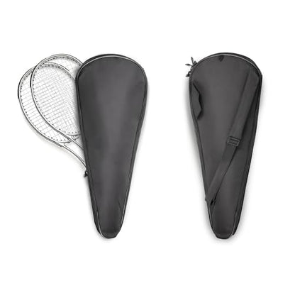 2 Rackets Tennis Racket Cover Padded Tennis Racket Bag with Handle and Adjustable Shoulder Strap