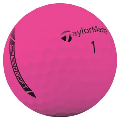 TaylorMade SpeedSoft Golf Balls, Maximum Distance with Ultra-Soft Feel, Perfect for Off The Tee and Around The Green - color: Pink, style: 2025