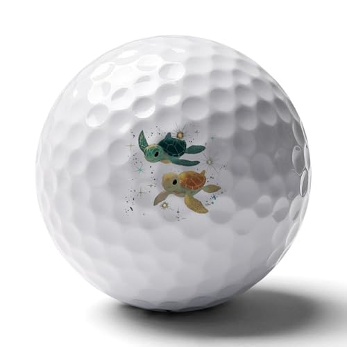 Space Turtle Practice Golf Balls Realistic Feel Long Lasting Limited Flight for Indoor Outdoor Training