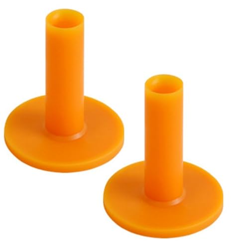 2 PCS Rubber Golf Tees – Durable and Sturdy, Ideal for Golf Courses and Driving Ranges - color: Yellow, size: 60mm