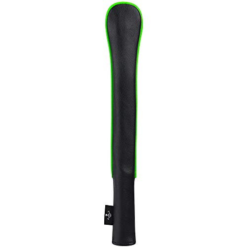 Big Teeth Golf Alignment Stick Covers Training Aid Case Holds 2 Sticks Lucky Clover Pattern - color: Black