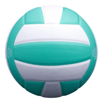 Baden | Precision | Official Size + Weight Entry Level Youth Indoor Volleyball | PU Composite, Extra Foam Backing, Reduce Sting - color: Teal