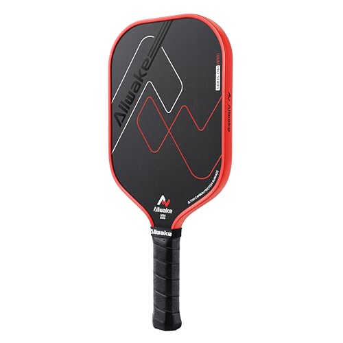 T700 Carbon Fiber Pickleball Paddles - USAPA Approved | 8.0oz Lightweight Design | Honeycomb Polymer Core for Control & Power | Textured Surface + Edge Guard | Indoor/Outdoor Use - color: Black&Red Pickleball Paddle