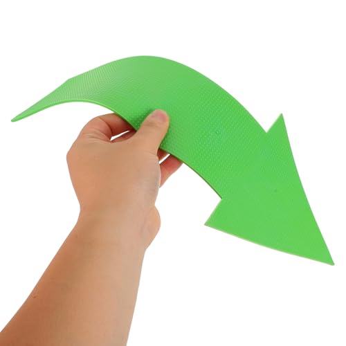 6pcs Outdoor Spot Markers for Sports Court Line Marking, Flat Arrow-Shaped Training Markers Kit in Red Yellow Blue Green Orange Purple for Pickleball Football Agility Training