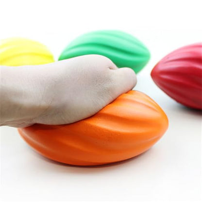 Durability PU Slow Bounce Football Light Weight Rebounds Ball Safe for Team Play Safe - color: Yellow and Black