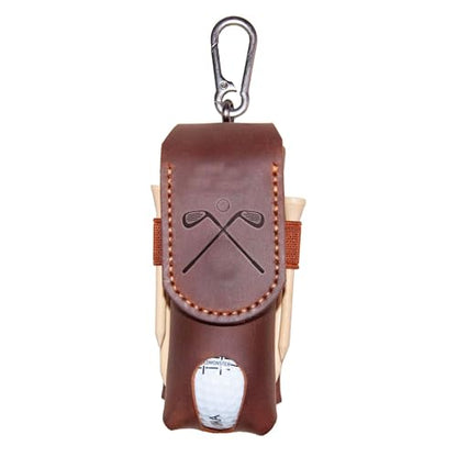 Personalized Golf Ball Bag, Custom Name Golf Bag & Tee Holder, Golf Pouch Bag Tees Holder Ball Pocket, Leather Golf Travel Bag, Christmas Gift,Great Golf Gifts (Pattern #1) - color: Pattern #1