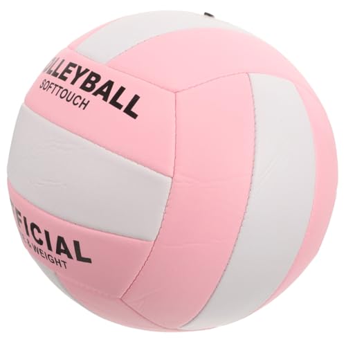 Alipis Soft Volleyball Size 5 Inflatable Pu Practice Ball for Indoor Sports Training and Competition, Stitched Leather Volleyball for Beginners and Adults
