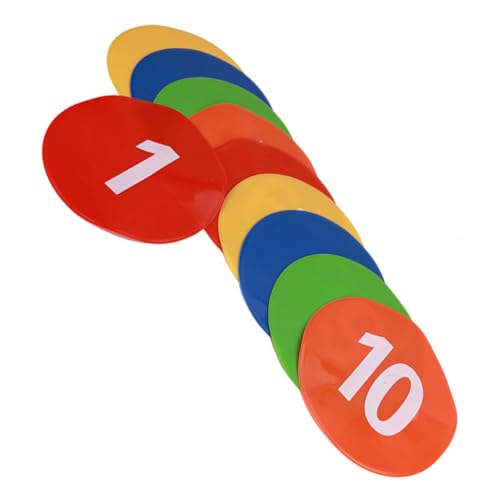 Abaodam 10pcs Football Training Markers Soccer Sign Plates for Gym Class Agility Drills Sports Practices Design Roadblock Pads