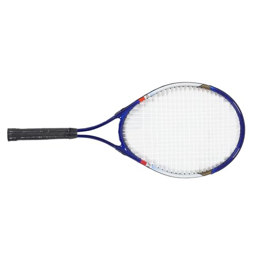 27 Inch Tennis Racket for Adults Teens, Aluminum Alloy Nylon Recreational Tennis Racquet with Comfort Grip and Racket Bag for Beginner Intermediate Players - color: Blue