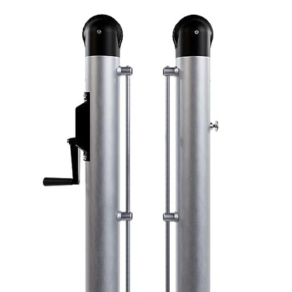 Dominator In Ground Pickleball System - Includes Two Heavy Duty Pickleball Posts with Net and Sleeves - Aluminum, Rust Free, and Follows USAPA Standards