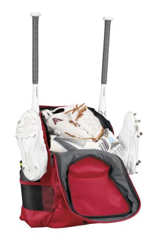Easton | Ghost NX Backpack Equipment Bag | Adult | Fastpitch Softball | Team Logo Panel | Multiple Colors - color: Red
