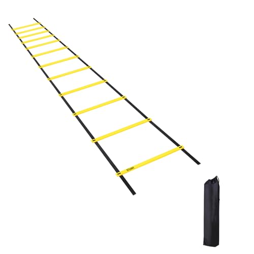 19.7 ft Agility Ladder, 16.5 in Wide PE Multi-Sport Footwork Ladder for Speed and Balance Training, with Storage Bag, for Youth Athletics and Coordination Drills